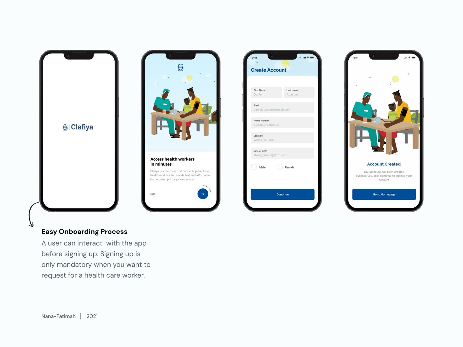 Onboarding: explore the app before creating an account